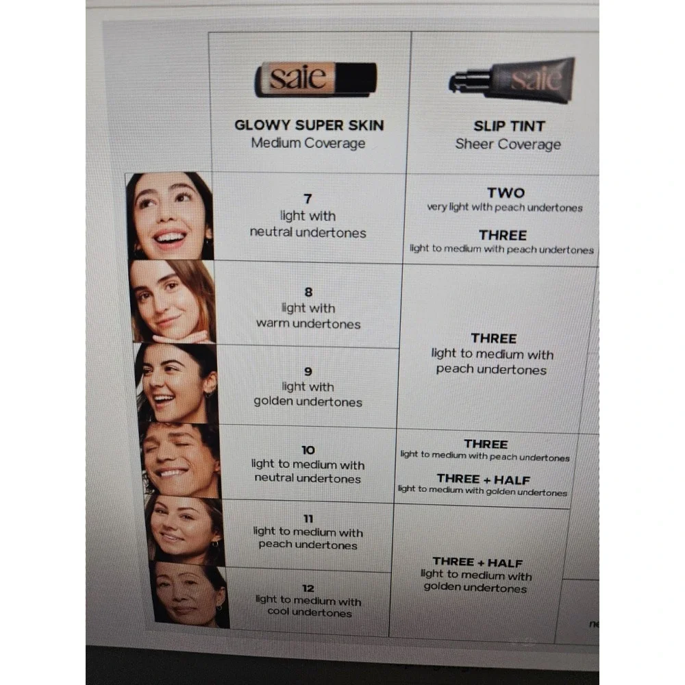 NIB Saie Glowy Super Skin Lightweight Luminous Foundation, Shade 9, 1.0 Fl. Oz.